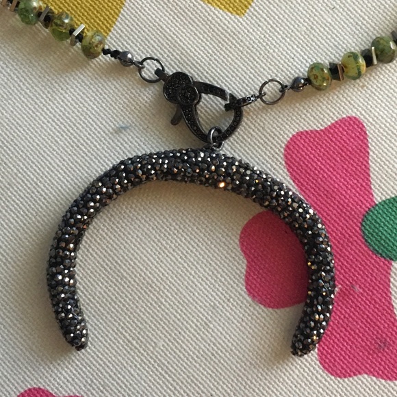 ONE OF A KIND pave diamond necklace - Picture 3 of 5